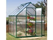 Green Frame Twin Wall Nature Greenhouse