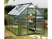 Twin Wall Nature Greenhouse w Green Frame