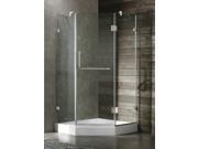 INACTIVATED 17.01.03 bug170188_36 in. Frameless Neo Angle Nickel Shower Enclosure w White Base