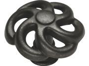 Charleston Blacksmith Knob Set of 10 Black Iron