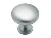 Allison Round Drawer Knob in Brushed Chrome Finish Set of 10