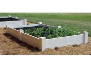 Board Planter Bed in White Finish 2 Board 45 L x 45 W x 11 H 30 lbs.