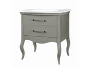 Gabrielle Vanity with Glass Top and Integrated Sink in Slate