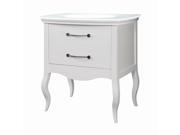Gabrielle Vanity with Glass Top and Integrated Sink in White 5265 WHT