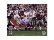 Eli Manning Super Bowl XLII Escaping Tackle Signed Photo