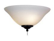 13in. Swirl Frosted White Glass Bowl Ceiling Fan Light Kit