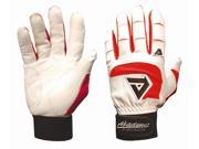BTG475 XS Red _White Batting Gloves Red Large