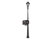 Ashland Mailbox Post Light Combination Kit Swedish Silver