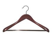 Taurus Wide Shoulder Suit Hanger in Mahogany Finish Set of 12