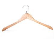 Genesis Flat Coat Hanger in Natural Lacquer Finish Set of 50