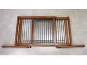 21 in. Wood Wire Pet Gate in Chestnut Brown Finish Small