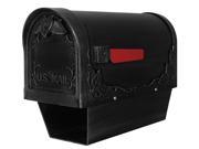 Floral Curbside Mailbox w Paper Tube Black
