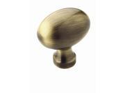 Oval Metal Knob Elegant Brass Set of 10