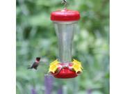 Aster Push Pull Hummingbird Feeder with Yellow Flowered Accents