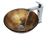Liquid Gold Vessel Sink w Faucet