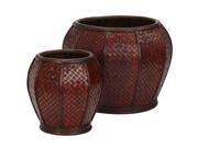 Rounded Weave Decorative Planters Set of 2