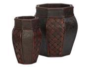 Design and Weave Panel Decorative Planters Set of 2