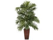 Areca Palm w Bamboo Vase Silk Plant