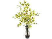 Dendrobium w Vase Silk Flower Arrangement
