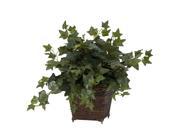 Puff Ivy w Coiled Rope Planter Silk Plant