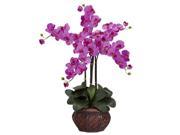 Phalaenopsis w Decorative Vase Silk Flower Arrangement