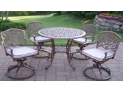 Mississippi 5pc Swivel Dining Set with Cushions