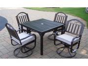 5 Pc Outdoor Swivel Dining Set