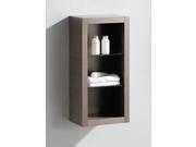 15.75 in. Bathroom Linen Side Cabinet in Gray Oak Wenge Brown