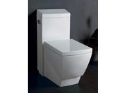 Apus Single Flush Square Toilet in White