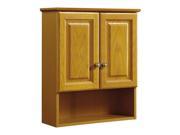 Design House 531962 Claremont Honey Oak Wall Cabinet with 2 Doors 21 Inches by 8 Inches by 26 Inches 531962
