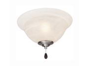 3 Bulb Bowl Ceiling Fan Light Kit Satin Nickel