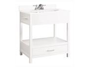 Design House 541532 Concord White Gloss Console Vanity 30 Inches by 21 Inches 541532