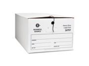 Business Source Storage Box Legal 15 X24 X10 12 Ct White