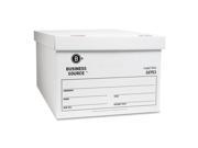 Business Source Storage Box Lift Off Lid Legal 15 X24 X10 12 Ct White