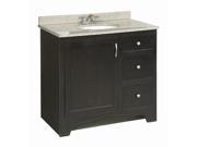 Design House 541284 Ventura Espresso Vanity Cabinet with 1 Door and 2 Drawers 36 Inches by 33.5 Inches 541284