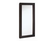 Design House 541326 Ventura Single Door Medicine Cabinet Mirror 16 Inches by 30 Inches Espresso Finish 541326