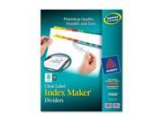 Avery Dennison Index Maker Laser Inkjet 8 Tab 25 Set Multicolor