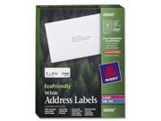 Avery Dennison Labels Address 1 X2 5 8 7500 Box White