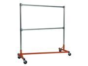5 ft. Z Rack Garment Rack w Double Rail and 5 ft. Uprights in Orange