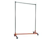 5 ft. Z Rack Garment Rack Single Rail 6 ft. Uprights in Orange