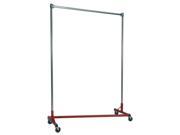 Heavy Duty 5 ft. Z Rack Garment Rack w 72 in. Uprights in Red