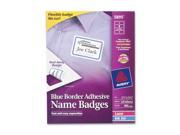 Avery Dennison Laser Inkjet Name Badge Labels 2 1 3 X3 3 8 400 Box Blue