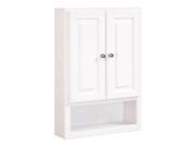 Design House 531319 Concord White Gloss Wall Bathroom Cabinet with 2 Doors and 1 Shelf 21 Inches by 7 Inches by 30 Inches 531319