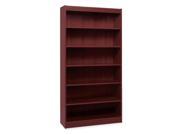 Lorell 6 Shelf Panel Bookcase 36 Wx12 Dx72 H Mahogany