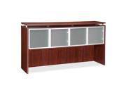 Lorell Aluminum Hutch Frame Frost 66 Mahogany