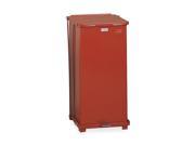 Rubbermaid Commercial Prod. Steel Step Waste Receptacle 24 Gallon 15 X15 X30 Red