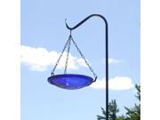 Hanging Cobalt Blue Crackle Birdbath Bowl