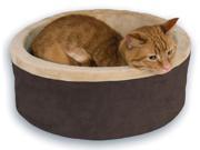 Round Thermo Kitty Bed in Mocha