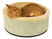 Round Thermo Kitty Bed in Sage