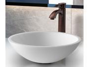 Flat Edged Phoenix Stone Glass Vessel Sink with Faucet